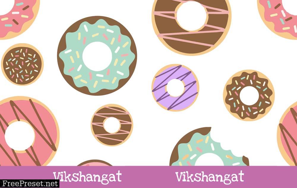 Donuts Seamless Pattern Background 2