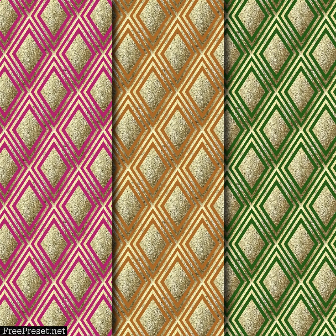 Elegant Diamonds and Gold Digital Paper