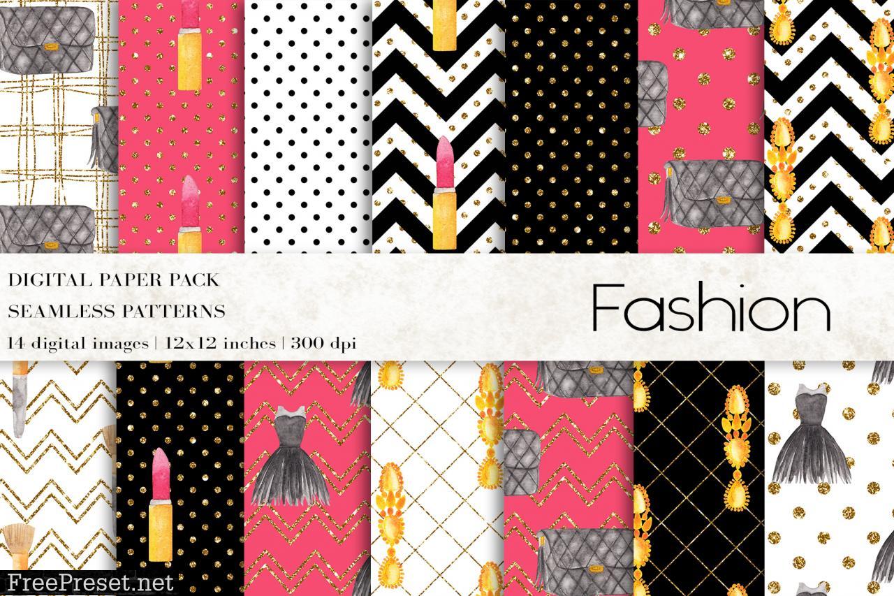 Fashion Makeup Digital Papers