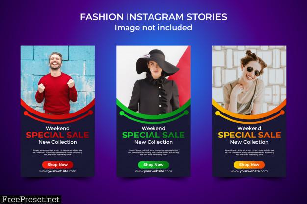 Fashion special sale instagram story template Premium Vector
