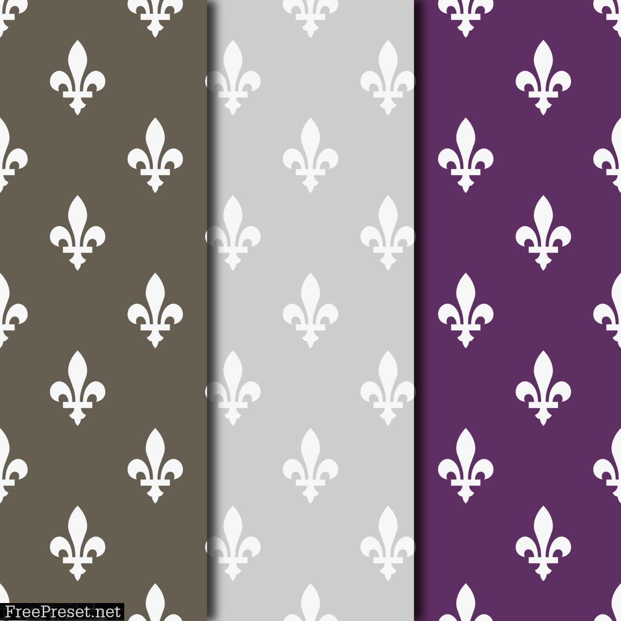 Fleur De Lis Pattern Digital Paper Collection