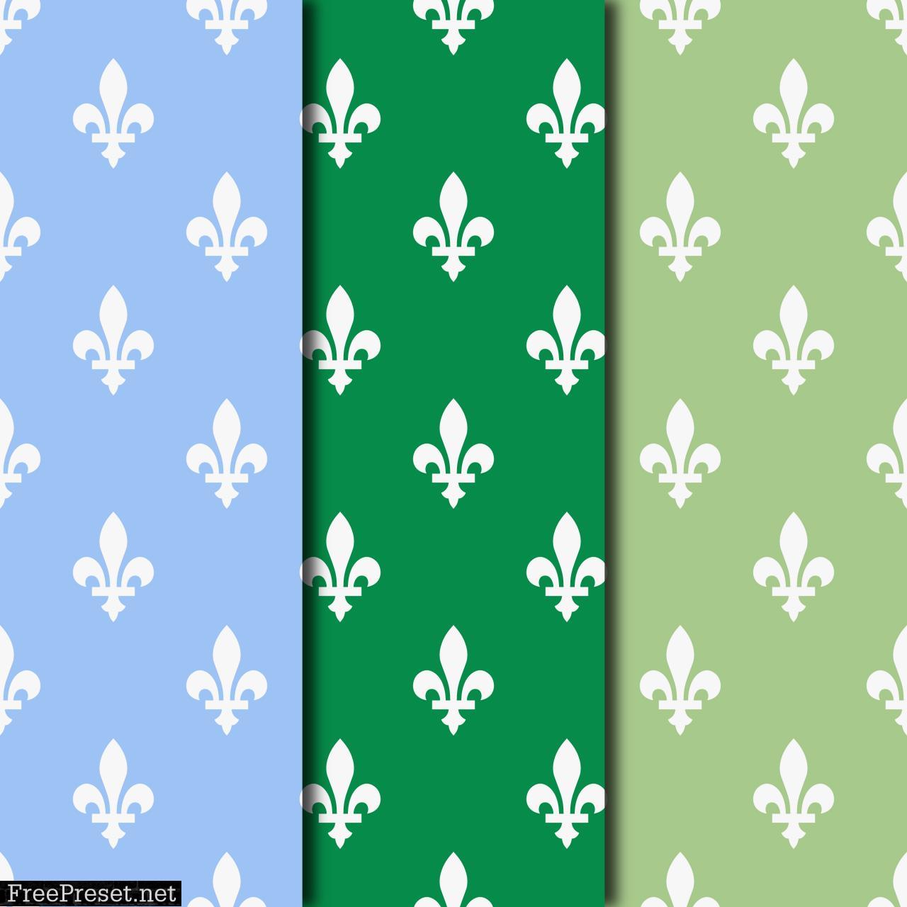 Fleur De Lis Pattern Digital Paper Collection