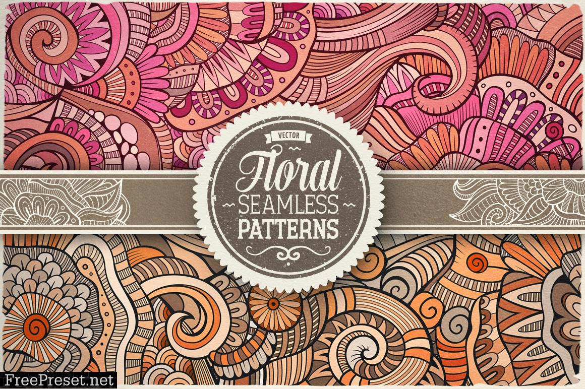 Floral Ethnic Seamless Patterns
