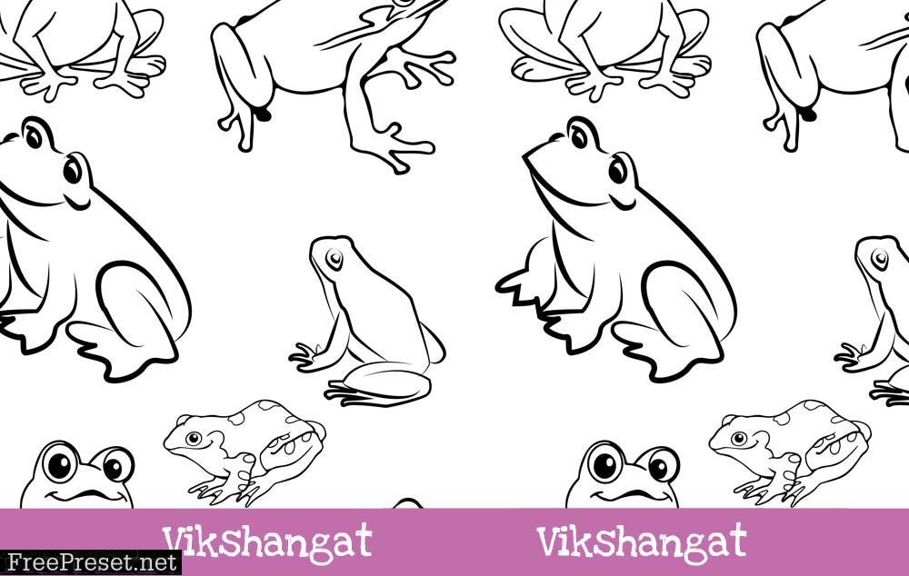 Frogs Seamless Pattern Background 2