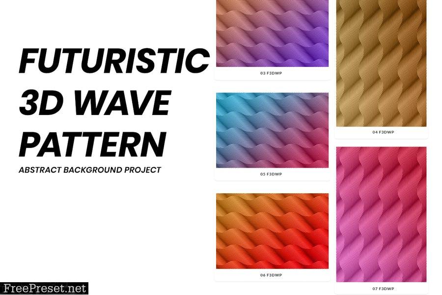 Futureristic 3D Wave Pattern EDXBP66