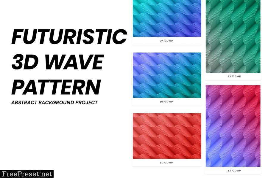 Futureristic 3D Wave Pattern EDXBP66