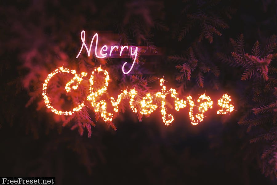 Gif Animated Christmas Bokeh Photoshop Action 4BQPQ3U