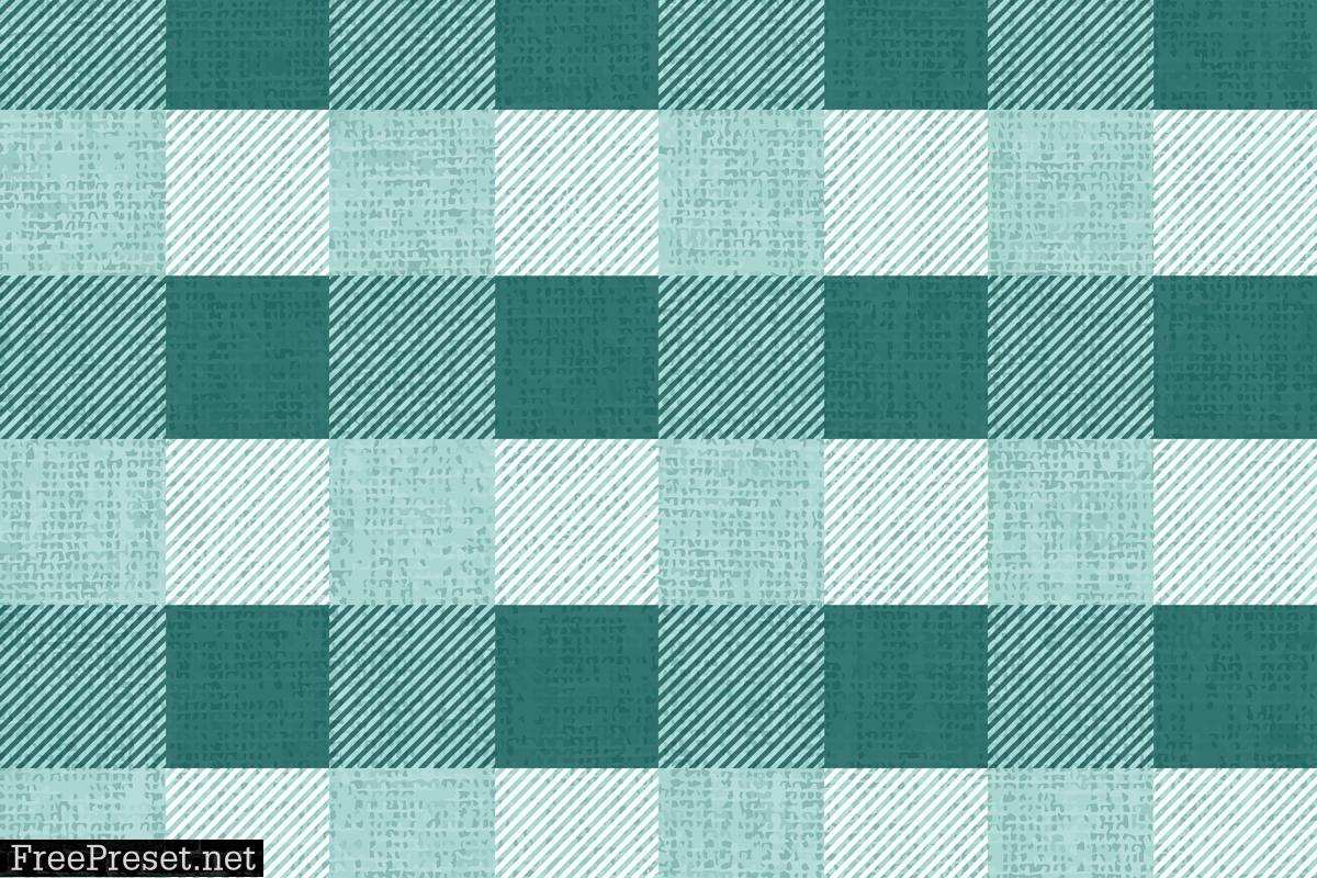 Gingham Plaid with Canvas Texture