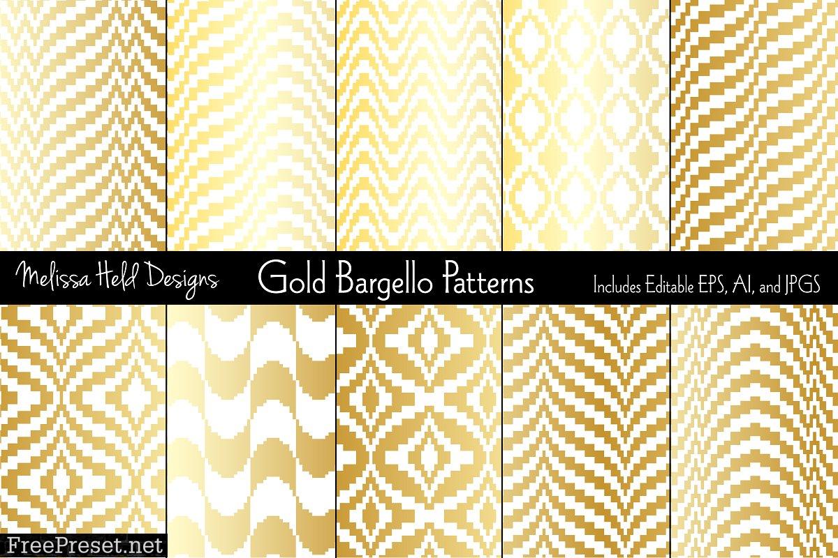 Gold Bargello Patterns