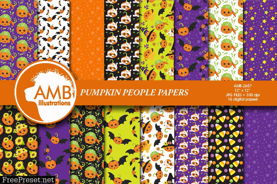 Halloween Pumpkin Faces Patterns