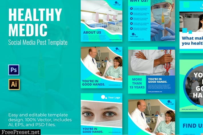 Healthy Medic Social Media Template NH9QWTN