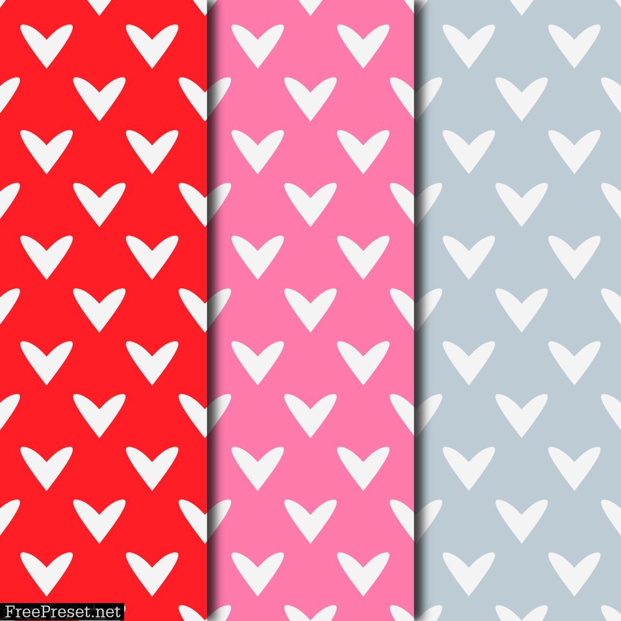 Hearts 2  Ways Pattern Digital Paper Collection