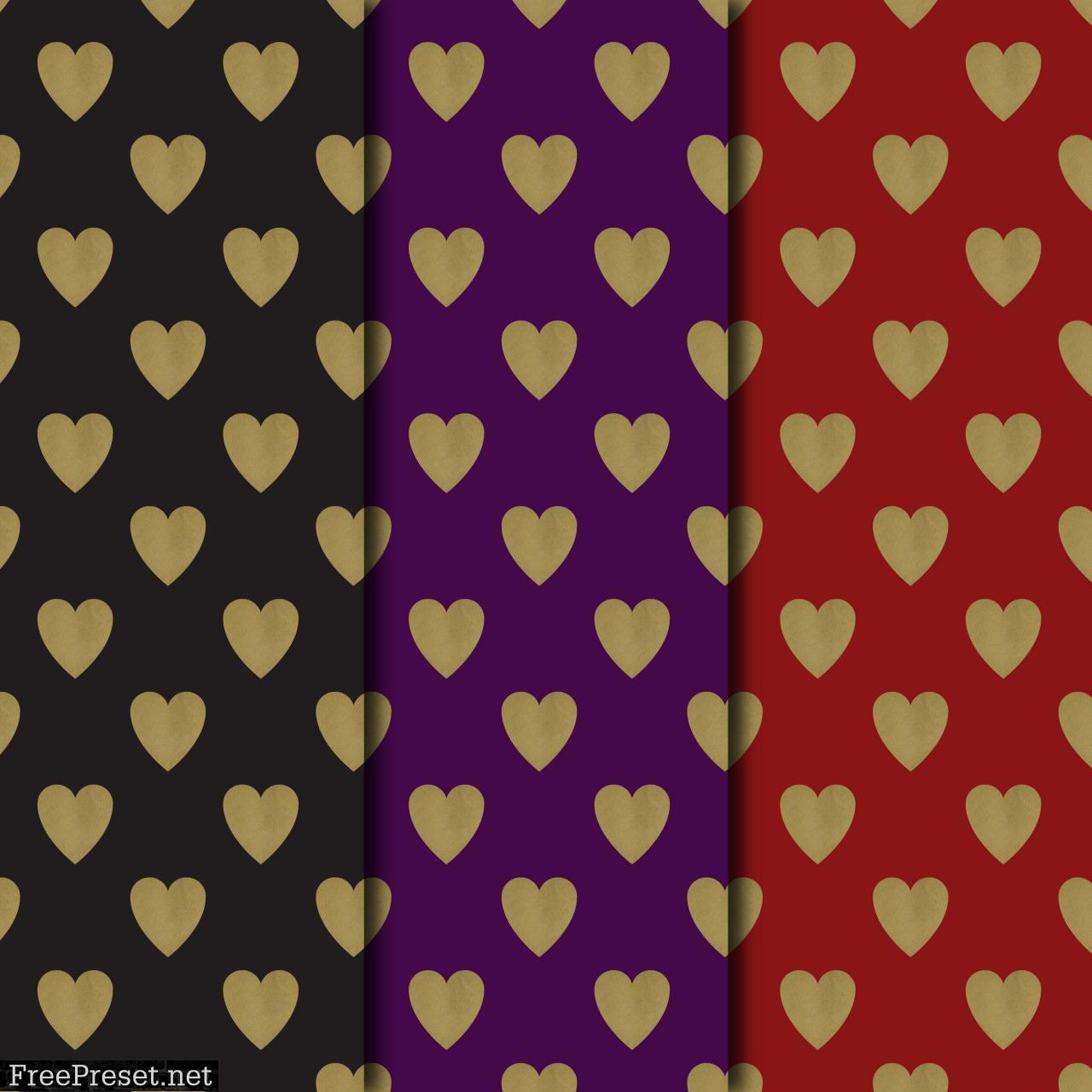 Hearts of Gold Digital Paper Collection