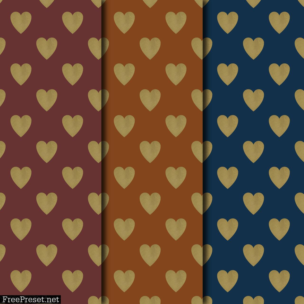 Hearts of Gold Digital Paper Collection