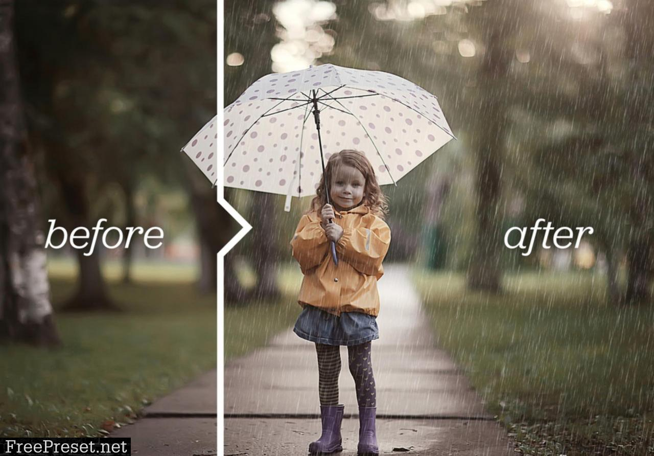 Image Overlay Rain Effect Mockup 332751809