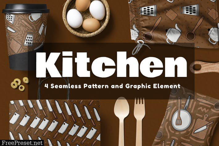 Kitchen Seamless Pattern and Element BP33X9K