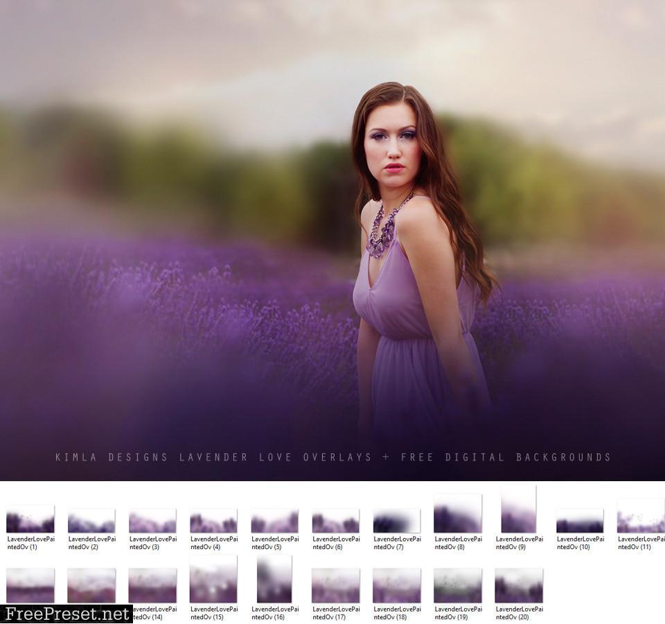 Lavender Love Overlays & Backgrounds 2320204