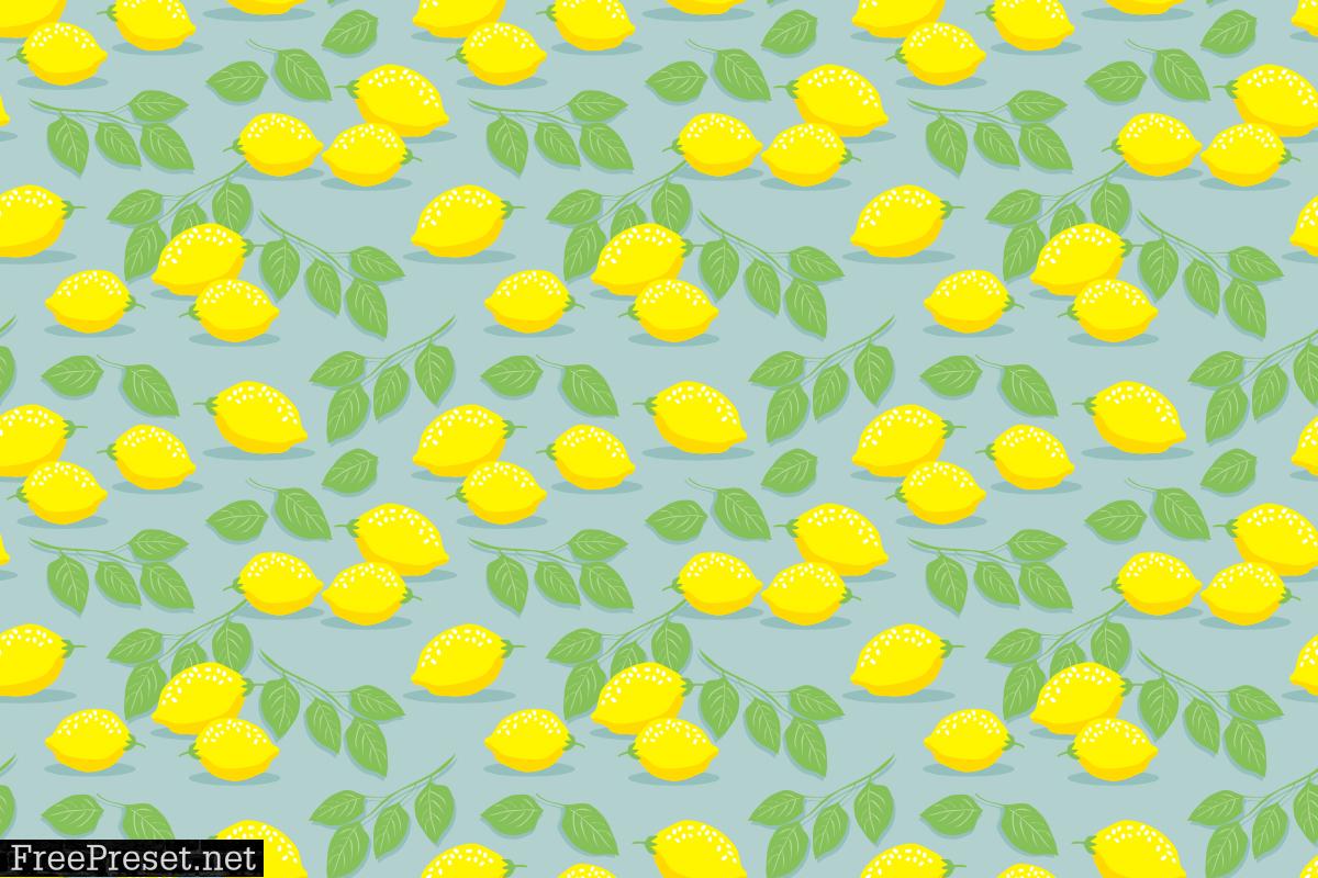 Lemon Summer Seamless Pattern