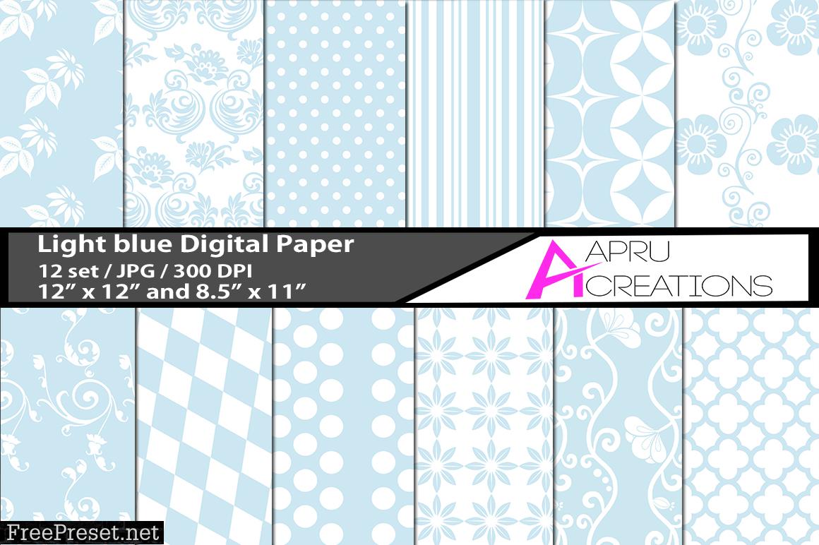 Light Blue Digital Papers