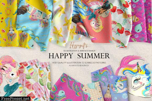 Mermaid Summer Pattern