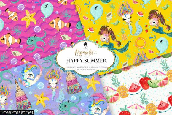 Mermaid Summer Pattern