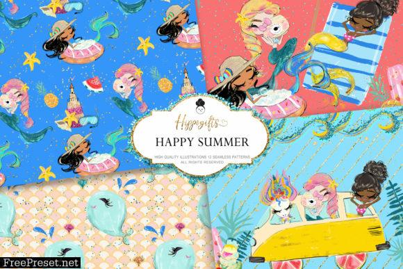 Mermaid Summer Pattern