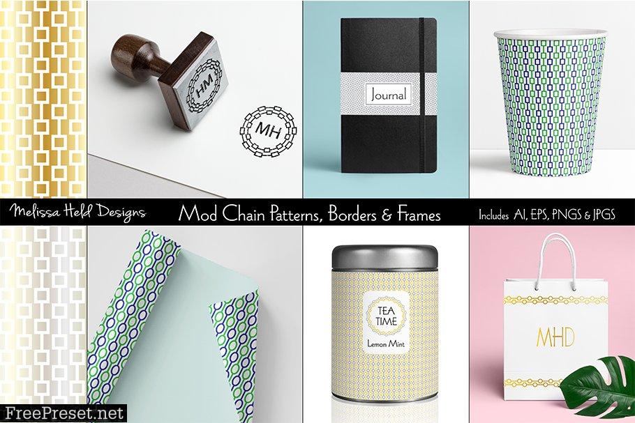 Mod Chain Patterns, Borders & Frames