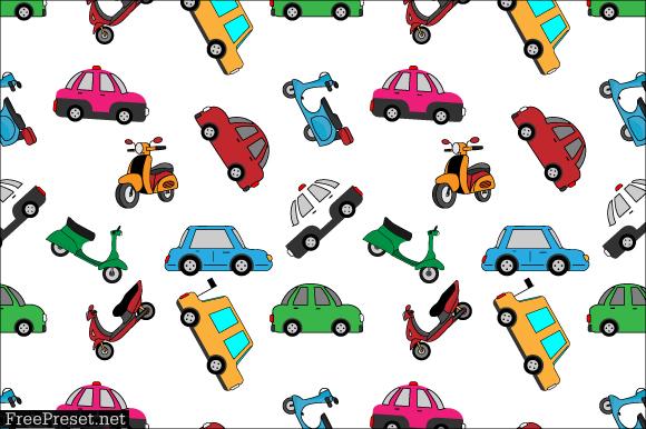 Motorcycle and Car Pattern