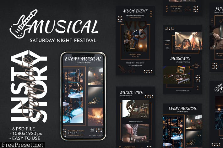 Musical Event Concert Instagram Story Template DU2JLQL