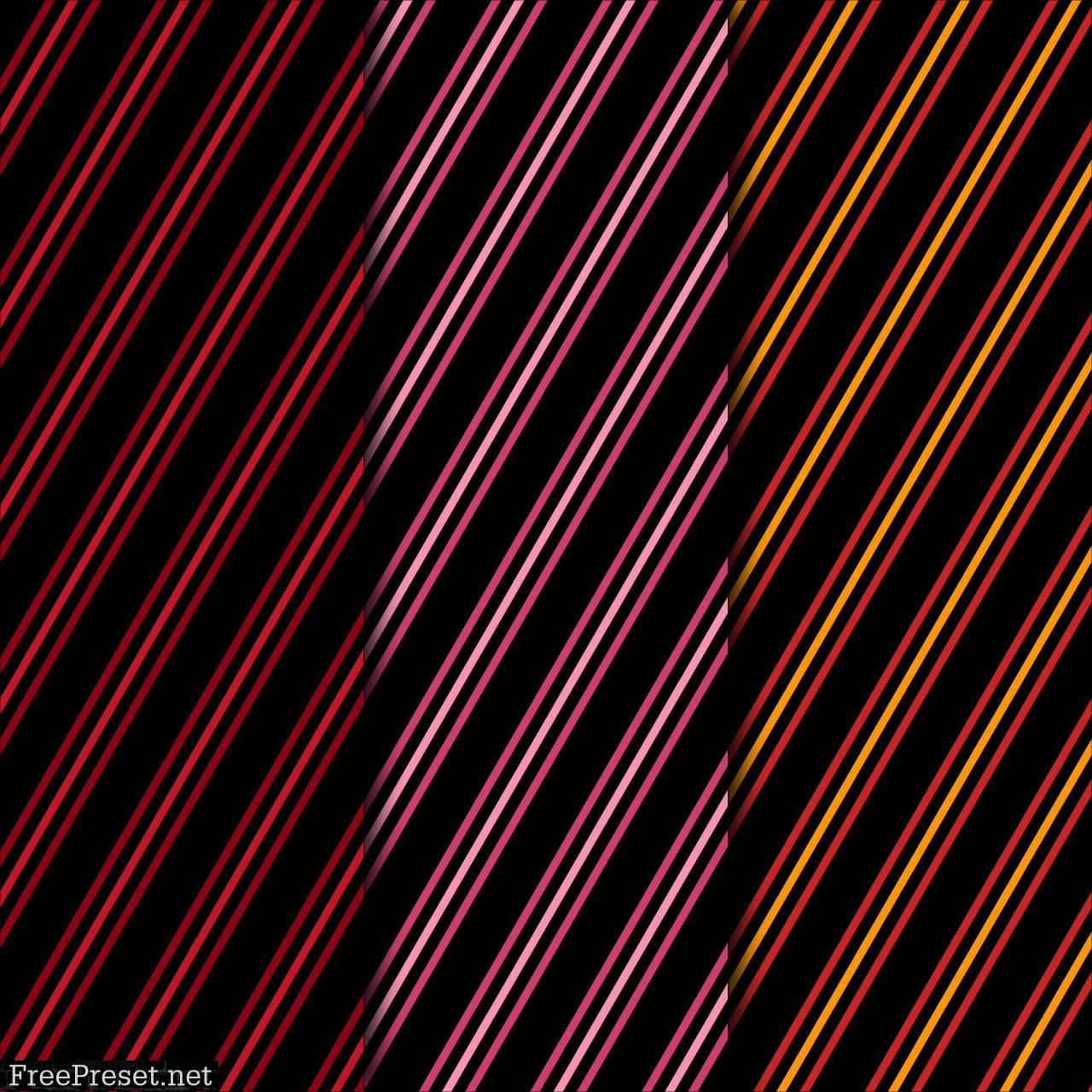 Neon Pinstripes Patterns Digital Paper Collection