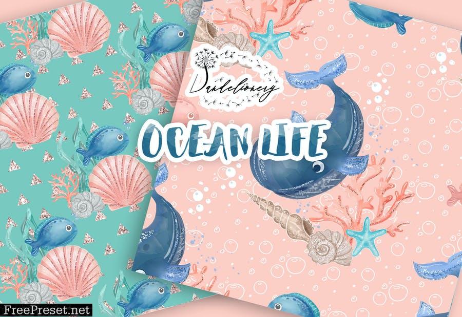 Ocean Life digital paper pack MLJ8DSA