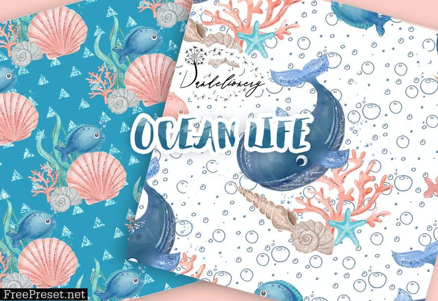 Ocean Life digital paper pack MLJ8DSA