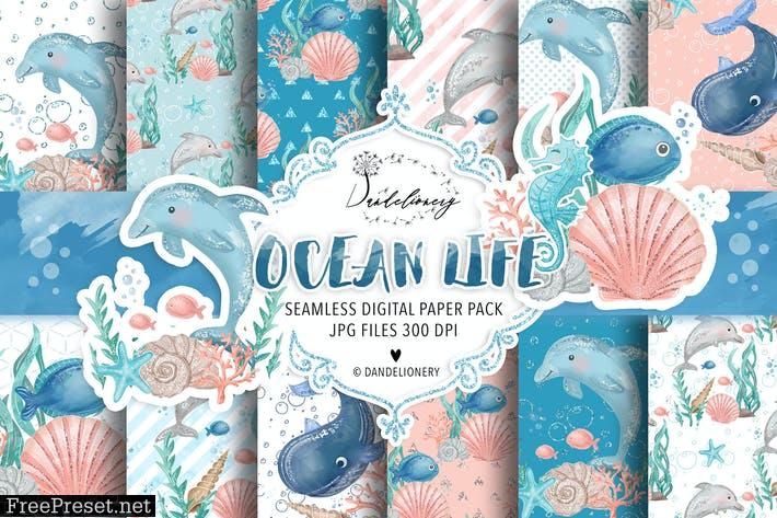 Ocean Life digital paper pack MLJ8DSA