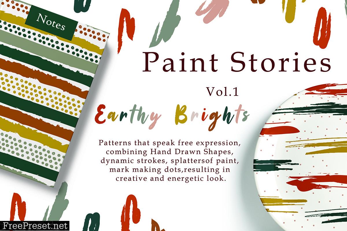 Paint Story Abstract Digital Pattern