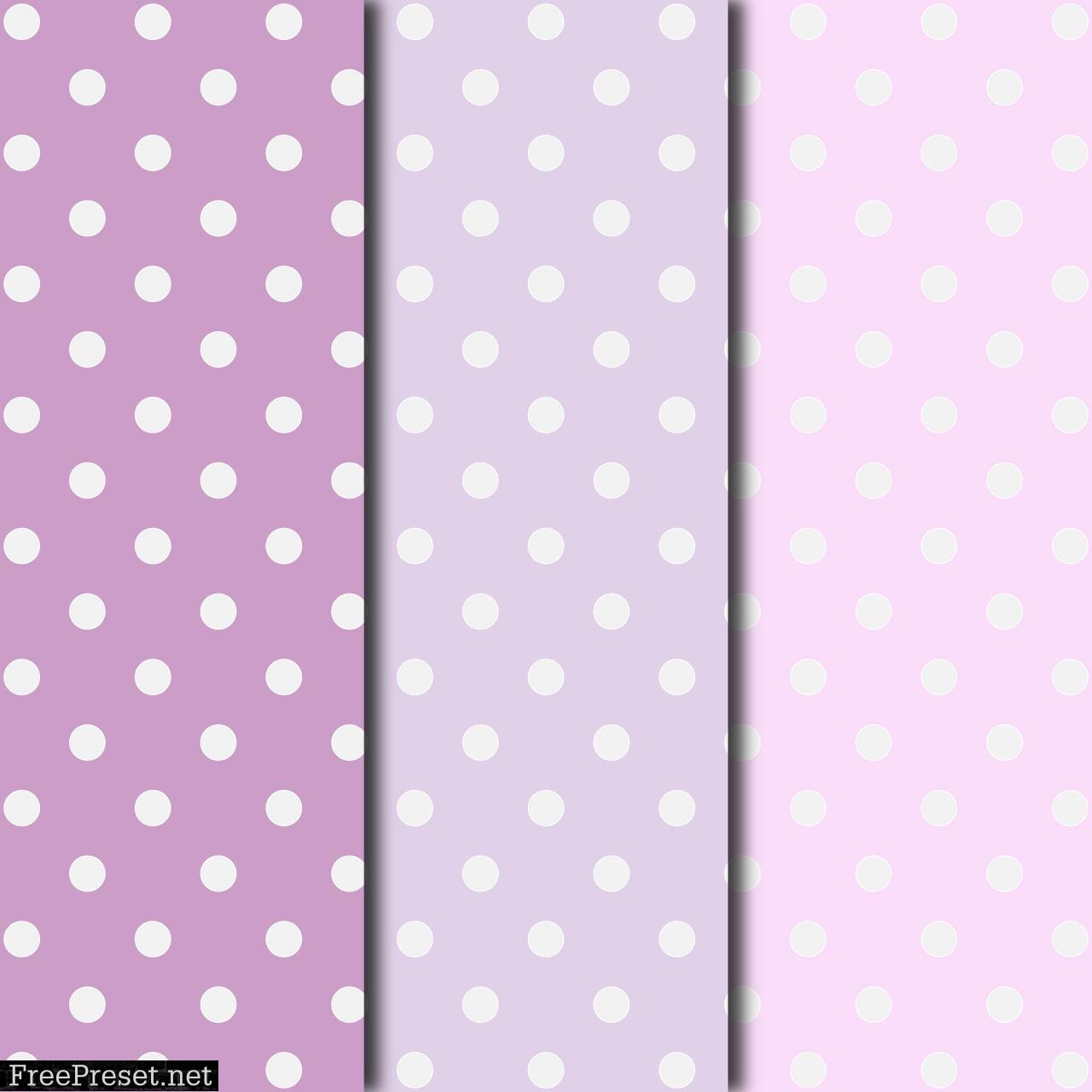 Pastel & Polka Dots Digital Paper Collection