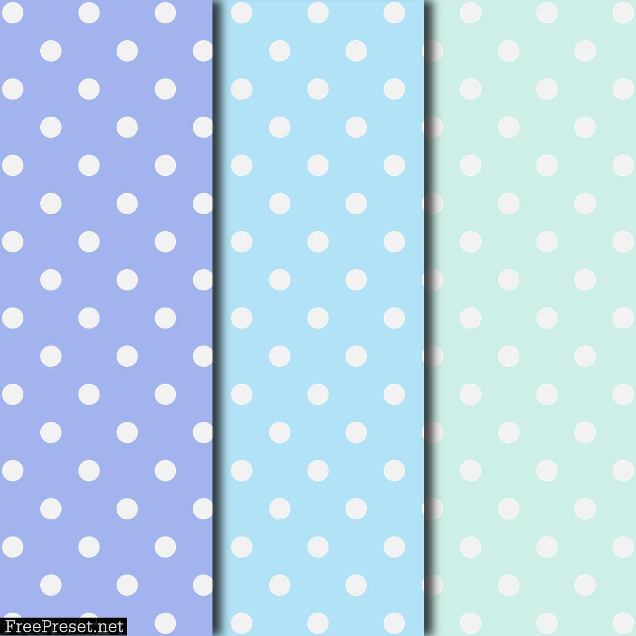 Pastel & Polka Dots Digital Paper Collection