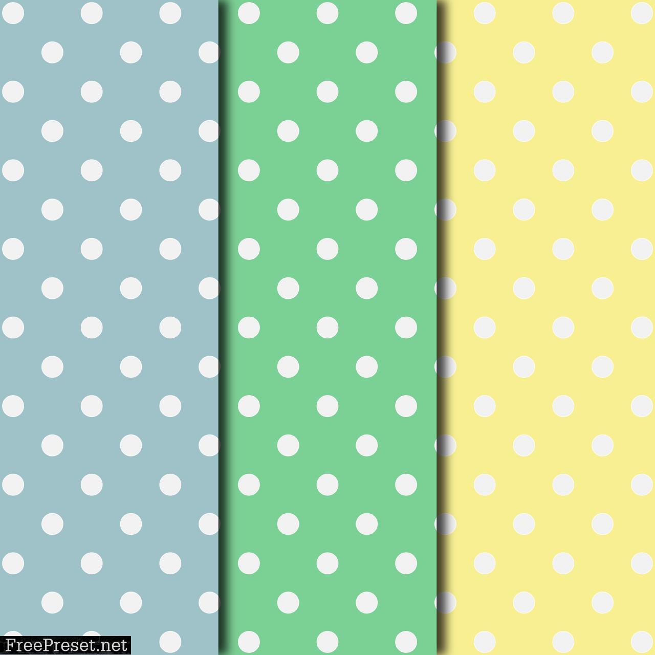 Pastel & Polka Dots Digital Paper Collection