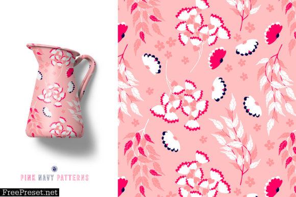 Pink Navy Vector Patterns