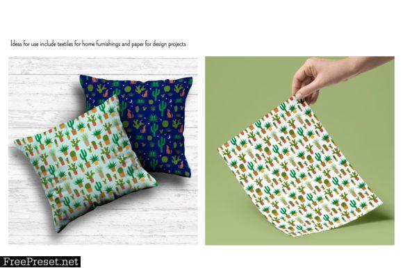 Seamless Cactus Patterns