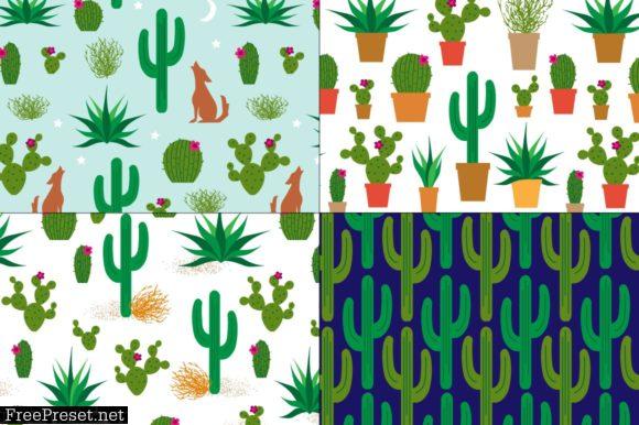 Seamless Cactus Patterns