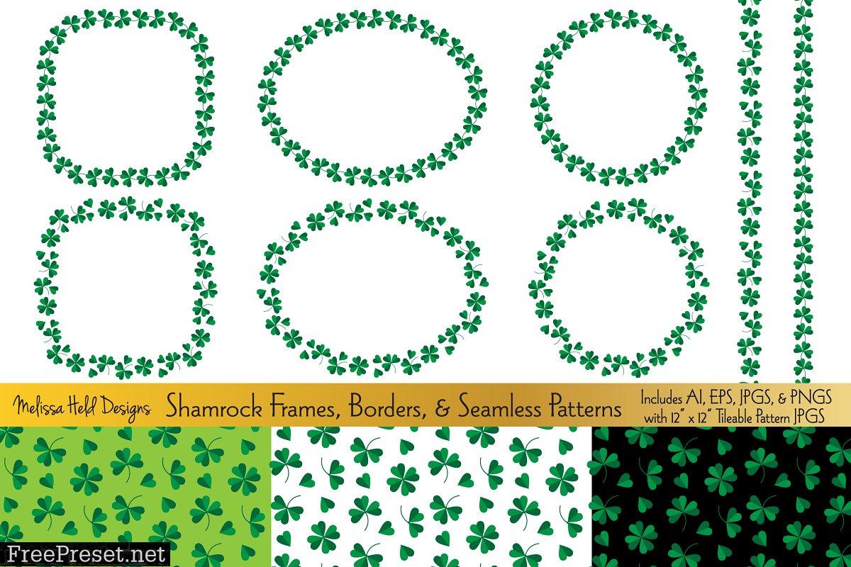 Shamrock Frames, Borders & Patterns