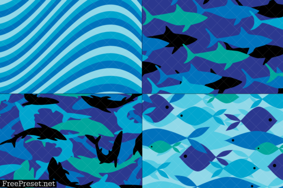 Shark, Fish & Octopus Patterns