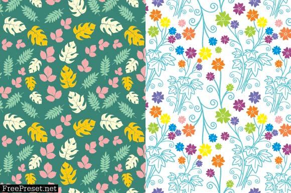 Spring Floral Geometric Pattern