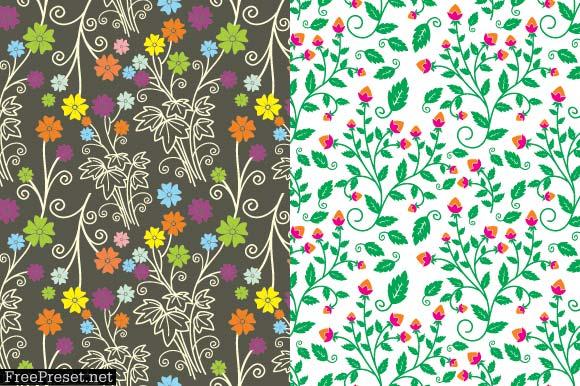 Spring Floral Geometric Pattern