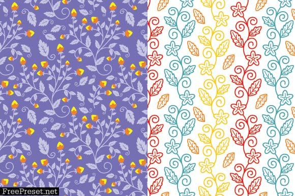 Spring Floral Geometric Pattern