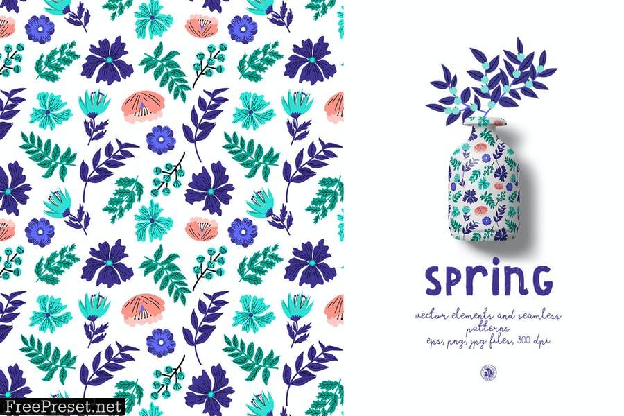 Spring - seamless patterns 77JHQFE