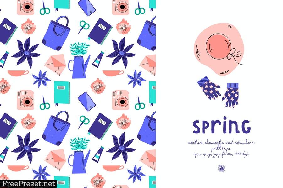 Spring - seamless patterns 77JHQFE