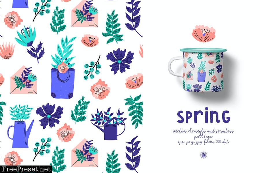 Spring - seamless patterns 77JHQFE