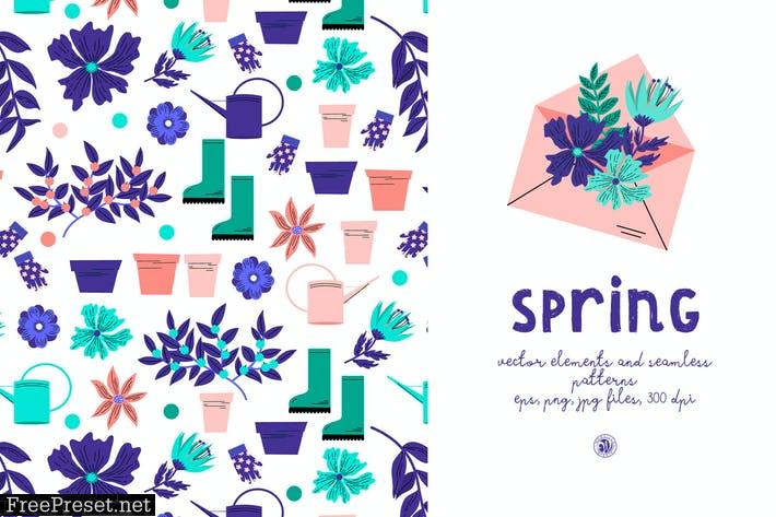 Spring - seamless patterns 77JHQFE