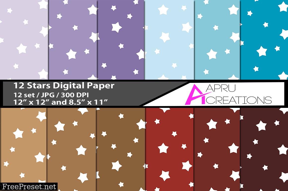 Stars Themed Digital Paper Pack